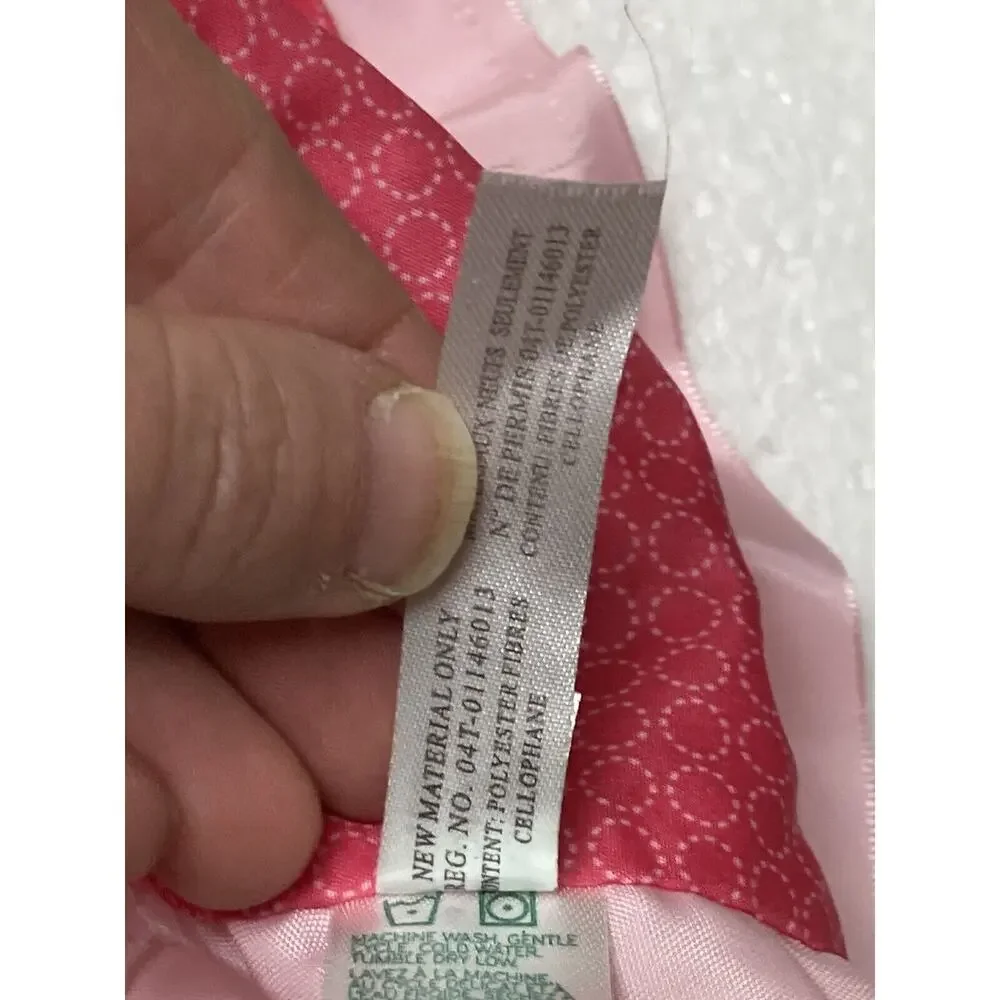 Disney Baby Minnie Mouse Pink Polka Dots Satin Trim Lovey Security Baby Blanket